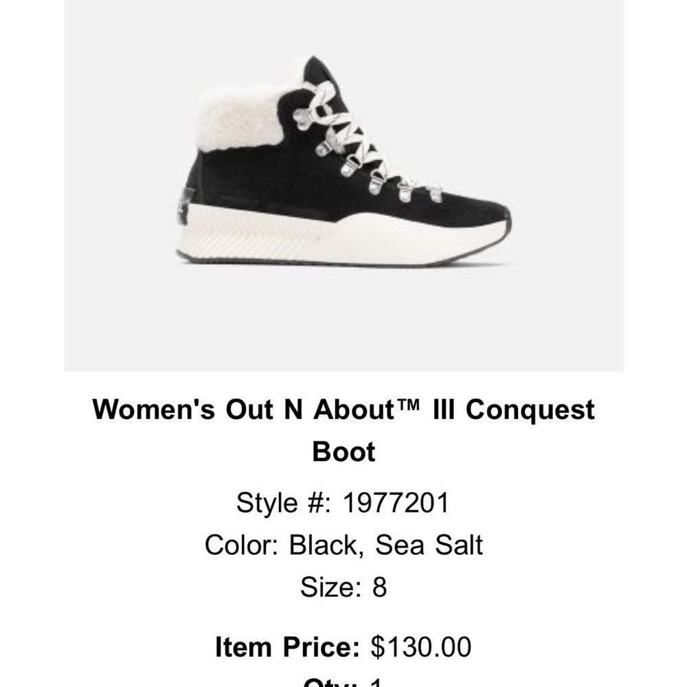 Out n about conquest black boot. Size 8